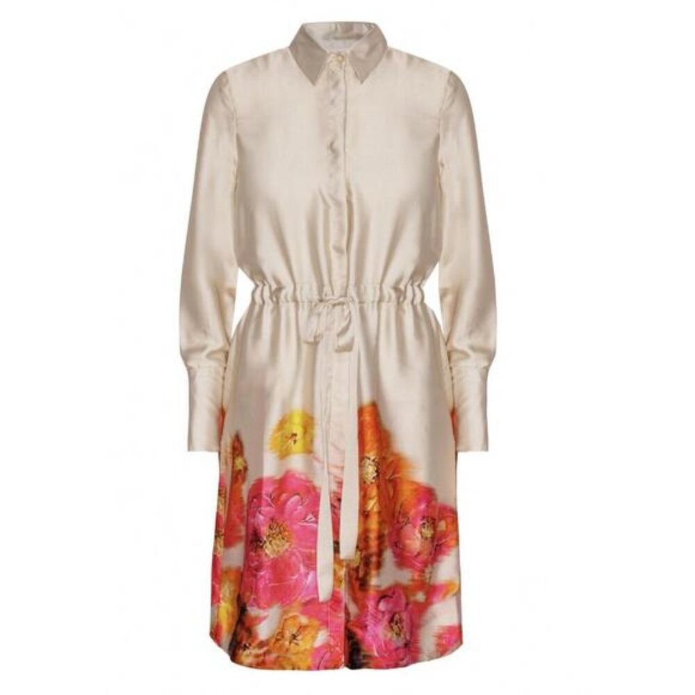 Karmamia Nakita Shirt Dress Marigold Floral Midi NWT - Size S